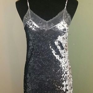 Crush velvet dress